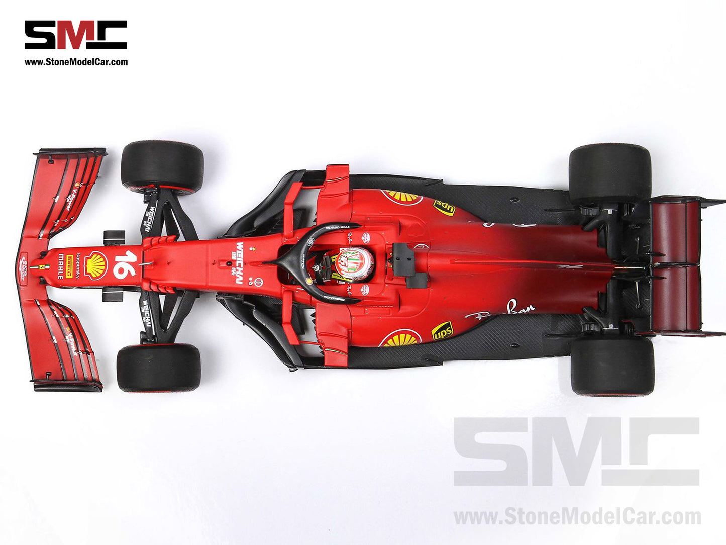 Ferrari F1 SF21 #16 Charles Leclerc Emilia Romagna GP 2021 1:18 BBR Red Soft Tires