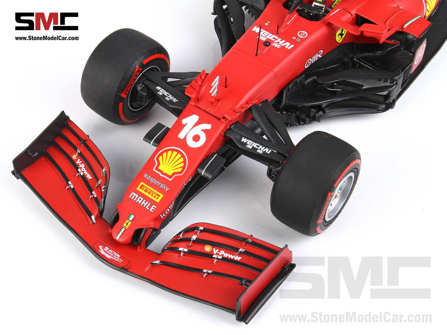 Ferrari F1 SF21 #16 Charles Leclerc Emilia Romagna GP 2021 1:18 BBR Red Soft Tires