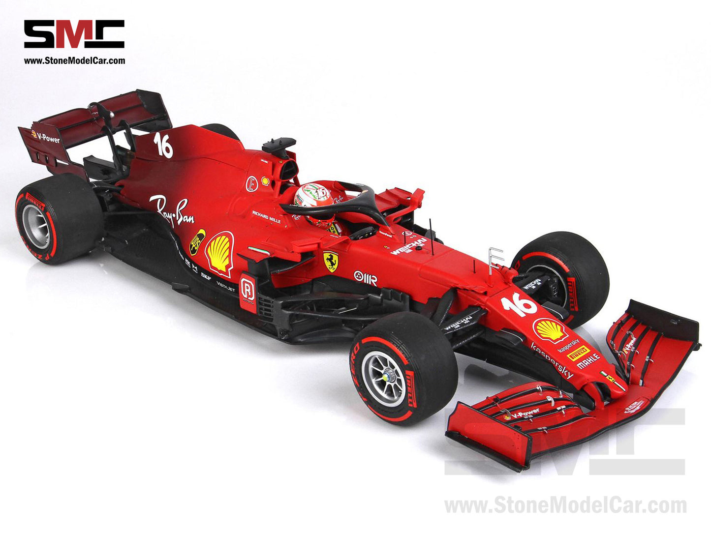 Ferrari F1 SF21 #16 Charles Leclerc Emilia Romagna GP 2021 1:18 BBR Red Soft Tires