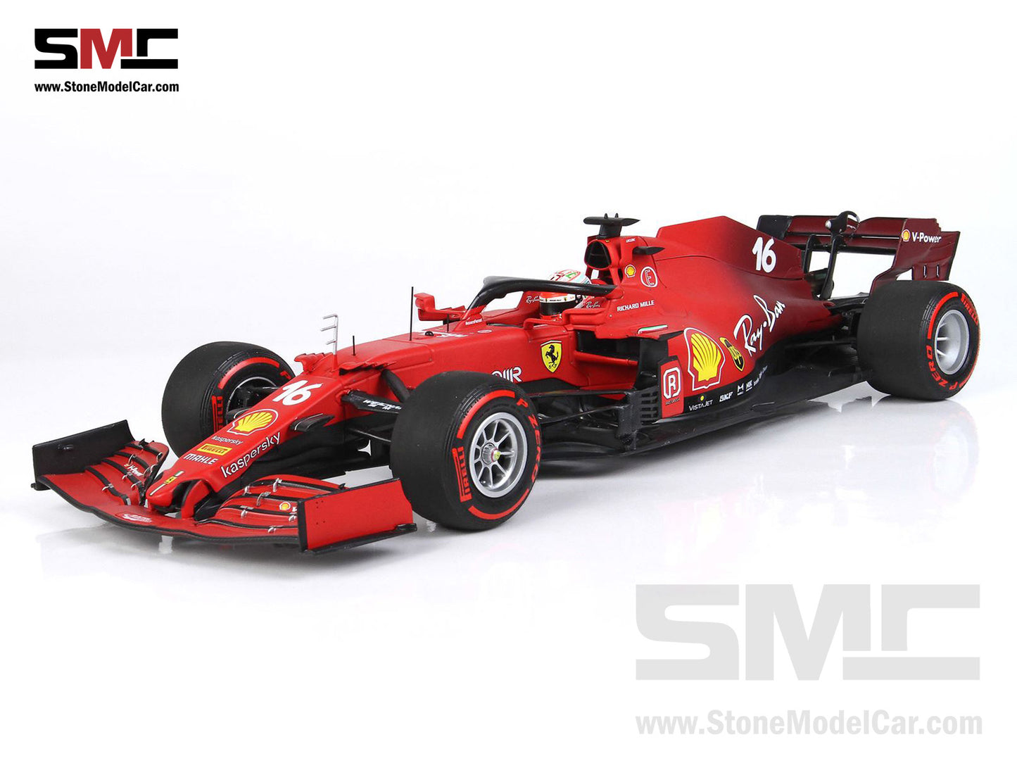 Ferrari F1 SF21 #16 Charles Leclerc Emilia Romagna GP 2021 1:18 BBR Red Soft Tires