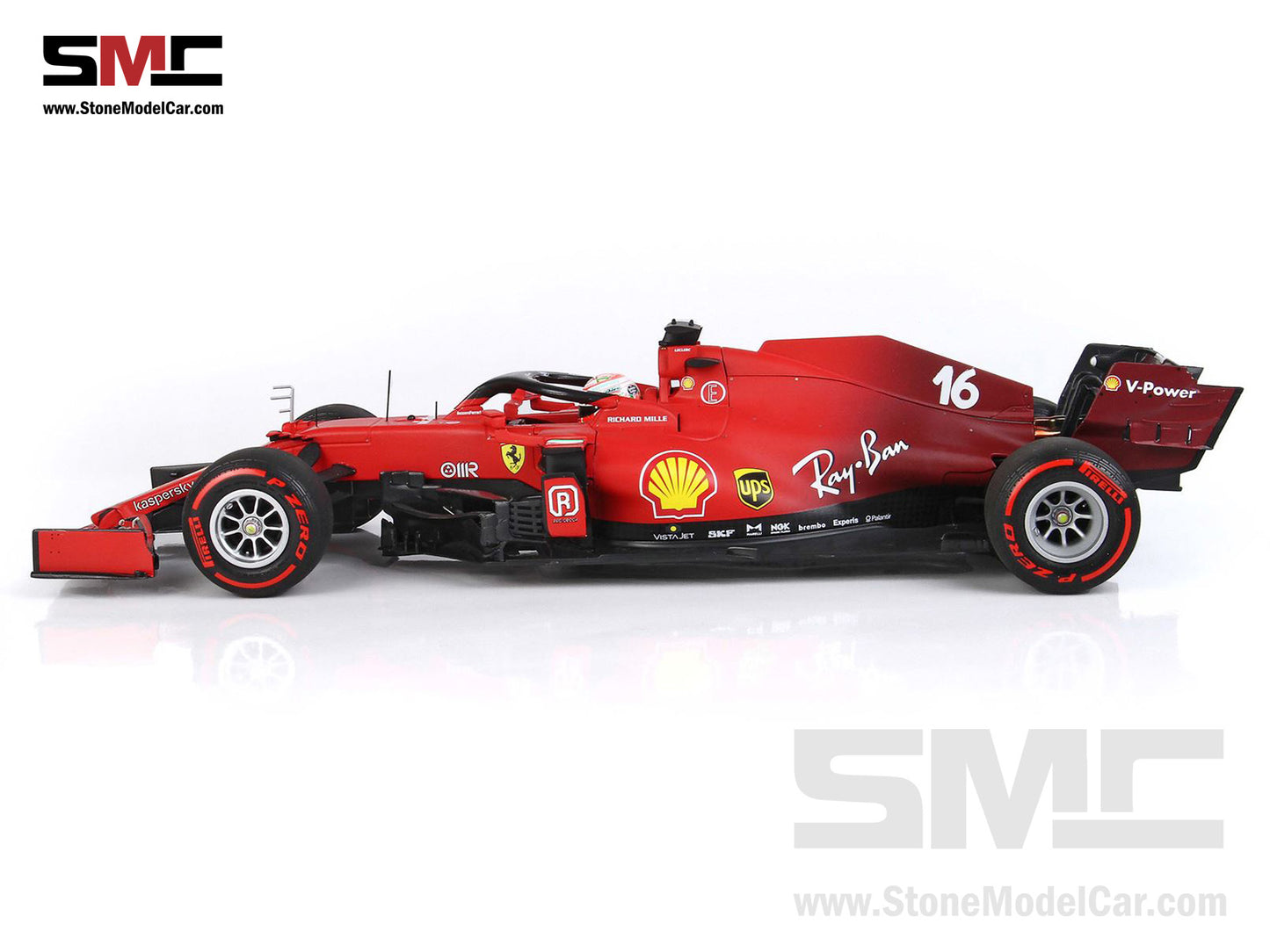 Ferrari F1 SF21 #16 Charles Leclerc Emilia Romagna GP 2021 1:18 BBR Red Soft Tires