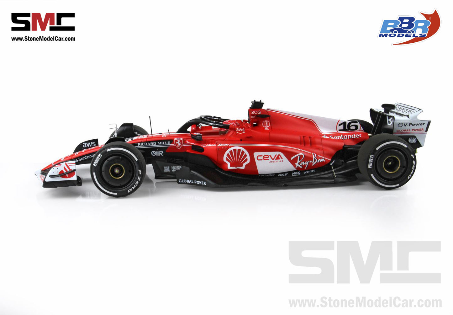 [Pre-Order] Ferrari F1 SF-23 #16 Charles Leclerc Las Vegas GP 2023 BBR 1:18 Polifoam Packaging