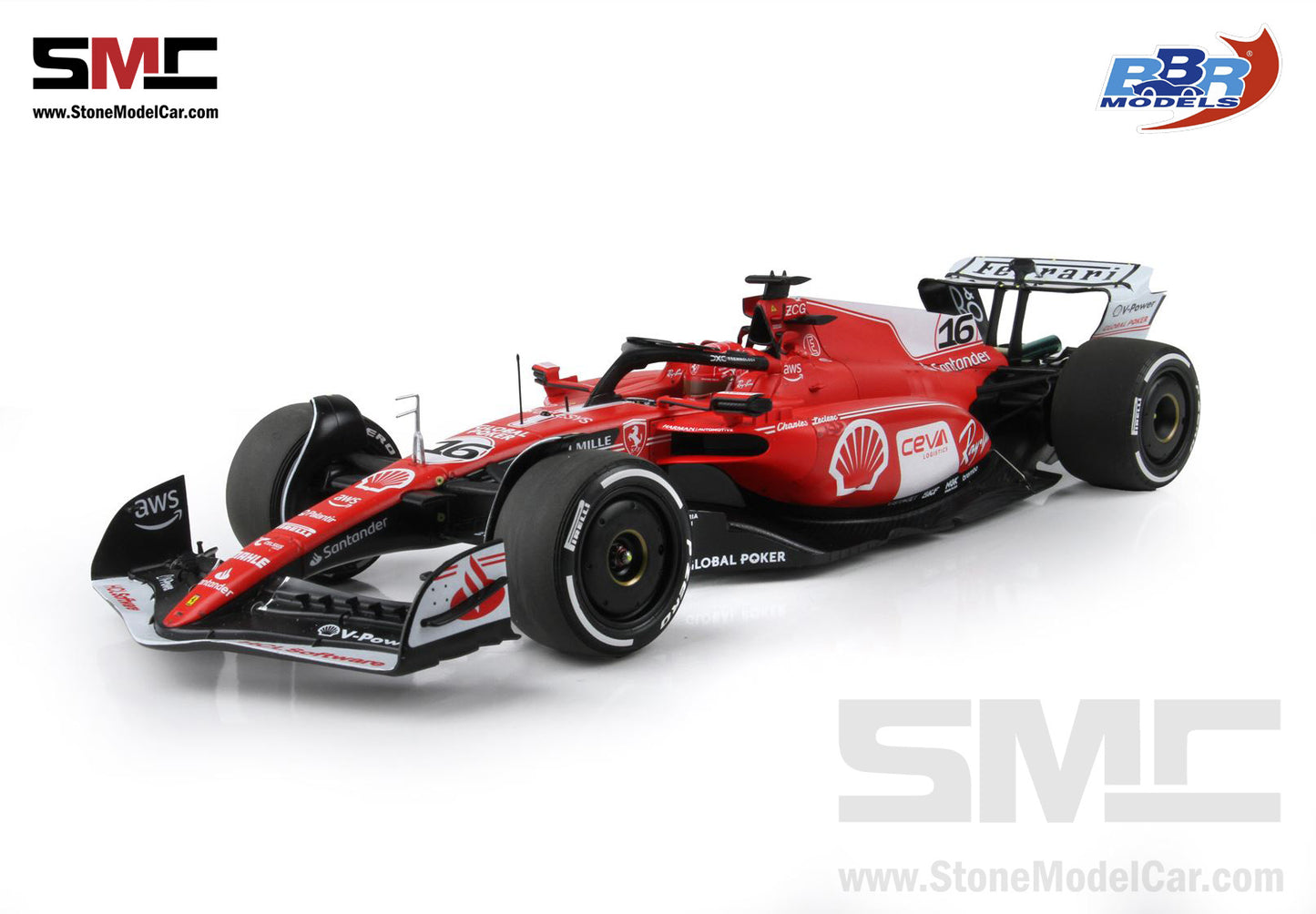 [Pre-Order] Ferrari F1 SF-23 #16 Charles Leclerc Las Vegas GP 2023 BBR 1:18 Polifoam Packaging