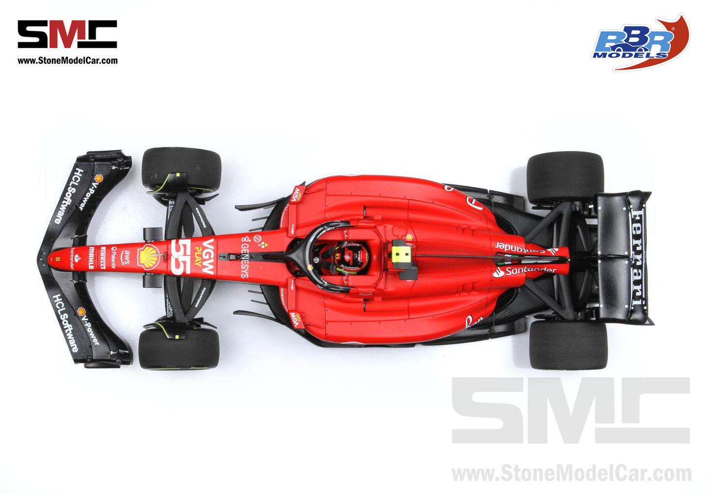 [Pre-Order] Ferrari F1 SF-23 #55 Carlos Sainz Belgium SPA GP 2023 BBR 1:18 Polifoam Packaging