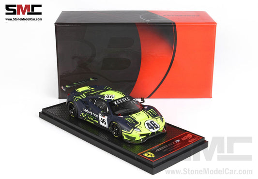 BBR 1:43 Ferrari 488 GT3 Team Kessel #46 Valentino Rossi 12H of Gulf 2021 LE 460