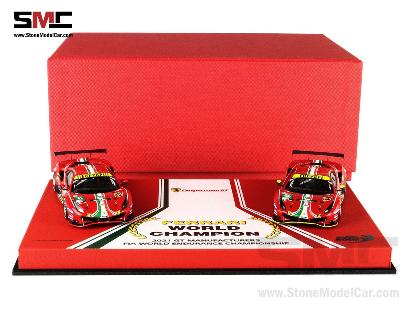 BBR 1:43 Ferrari 488 LM GTE PRO AF Corse #51 Winner & #52 2x-Car Set 24h Le Mans 2021 WEC Champion