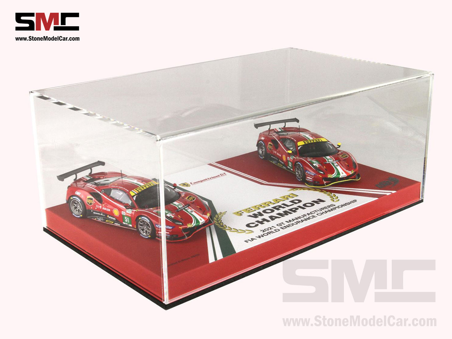 BBR 1:43 Ferrari 488 LM GTE PRO AF Corse #51 Winner & #52 2x-Car Set 24h Le Mans 2021 WEC Champion