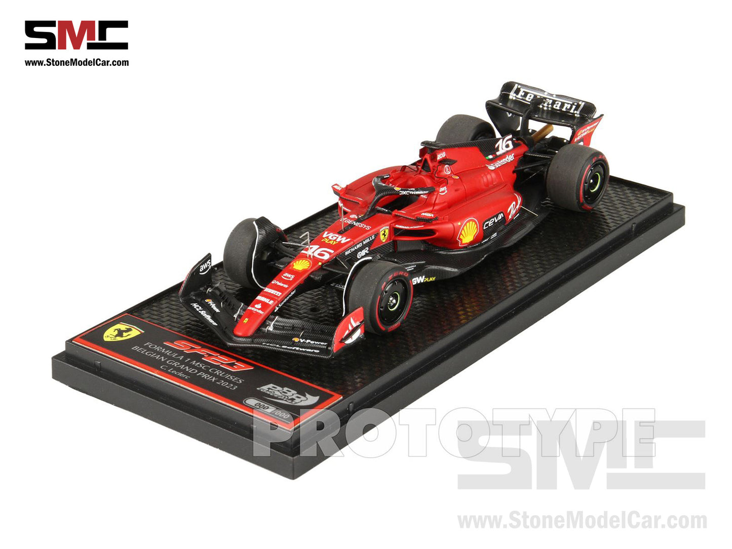 Ferrari F1 SF-23 #16 Charles Leclerc Belgium Spa GP 2023 BBR 1:43 BBRC289A