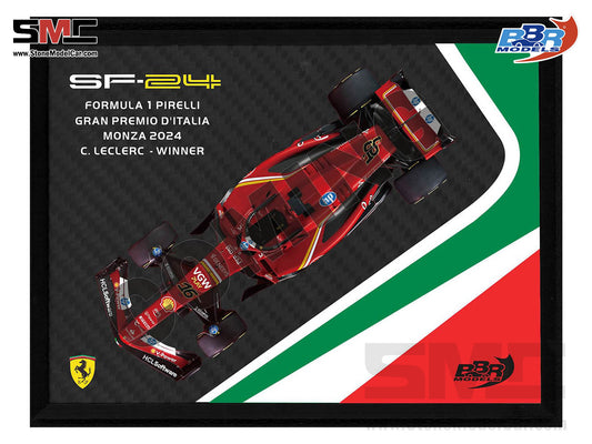 [Pre-Order] Ferrari F1 SF-24 #16 Charles Leclerc Winner Italy GP 2024 BBR 1:43 BBRC307AST Special Pack