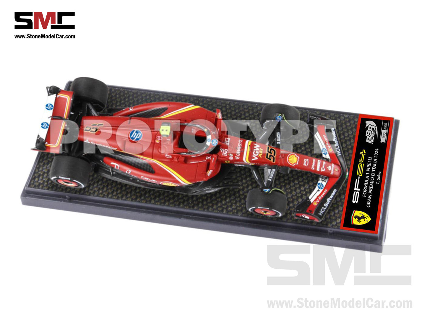 [Pre-Order] Ferrari F1 SF-24 #55 Carlos Sainz Italy GP Monza 2024 BBR 1:43 BBRC307B