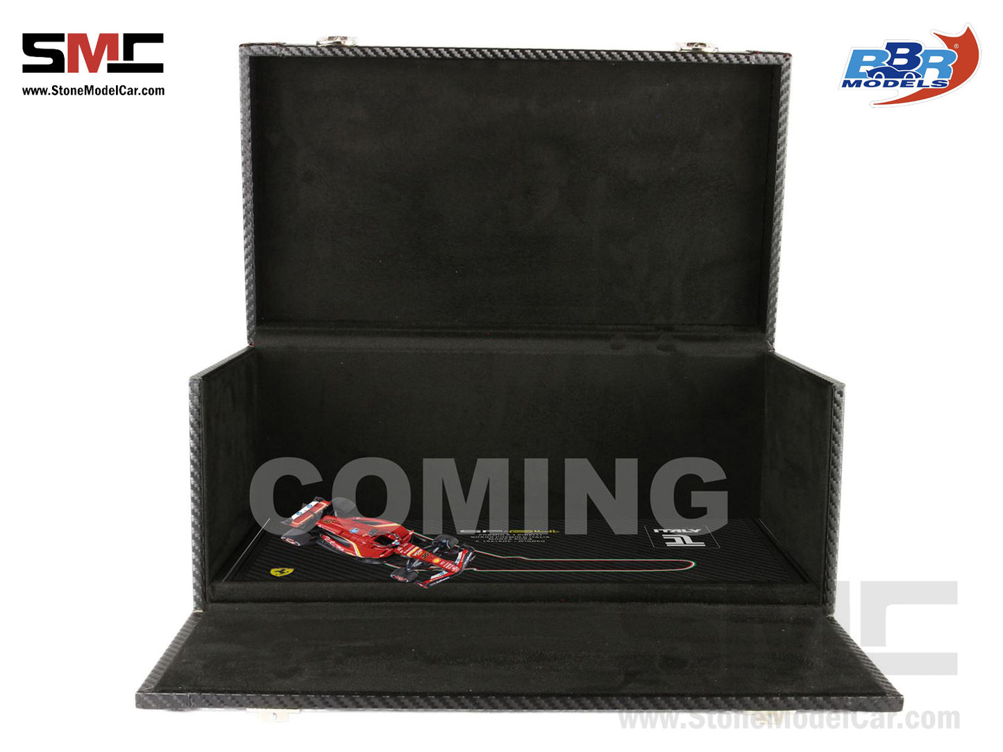 [Pre-Order] Ferrari F1 SF-24 #16 Charles Leclerc Winner Italy GP 2024 BBR 1:43 BRC307ACOF Carbon Box