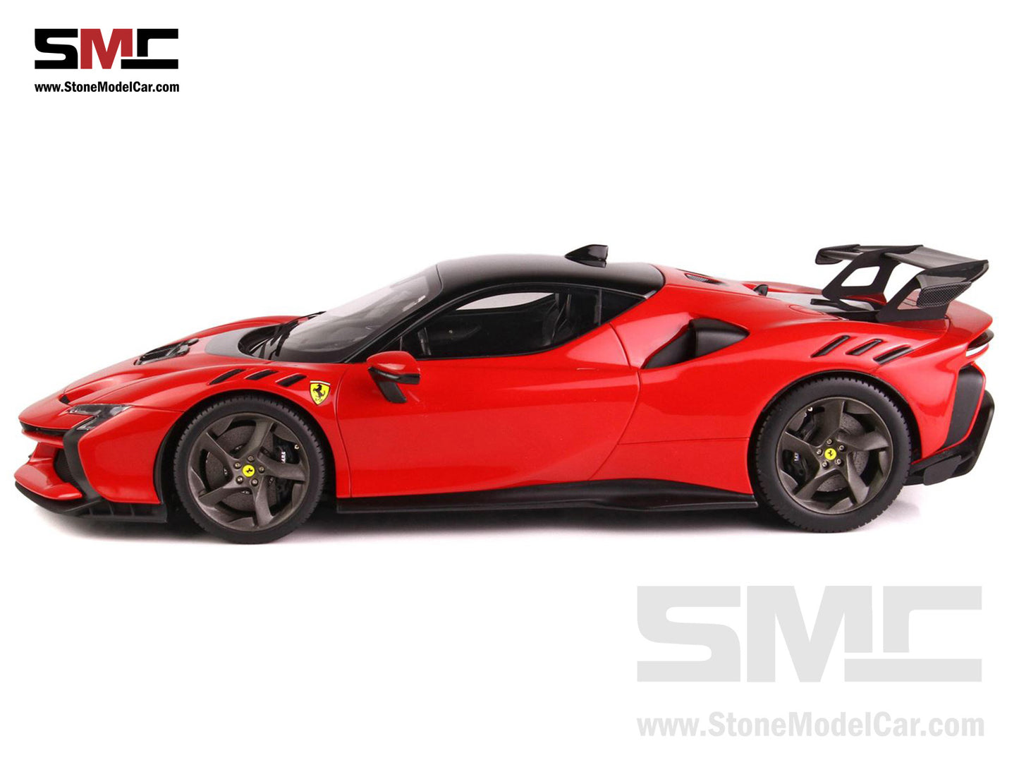 BBR 1:18 Ferrari SF90 XX Stradale 2023 - Rosso Corsa 322 Red P18237C with Leather Base