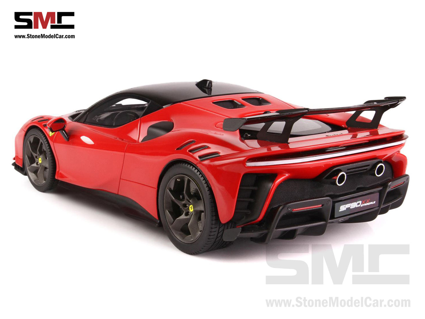 BBR 1:18 Ferrari SF90 XX Stradale 2023 - Rosso Corsa 322 Red P18237C with Leather Base