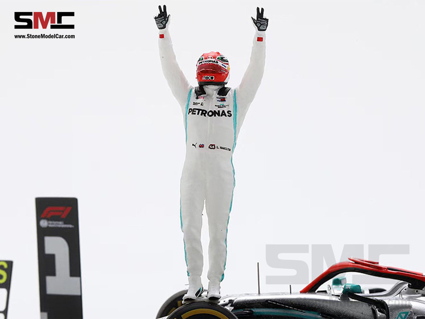 [Pre-Order] Mercedes AMG F1 W10 #44 Lewis Hamilton Monaco GP 2019 World Champion 1:43 Spark Figure Edition