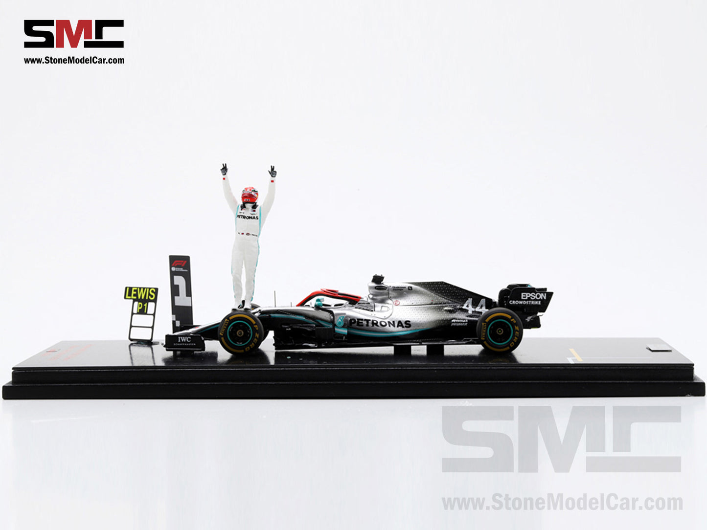 [Pre-Order] Mercedes AMG F1 W10 #44 Lewis Hamilton Monaco GP 2019 World Champion 1:43 Spark Figure Edition