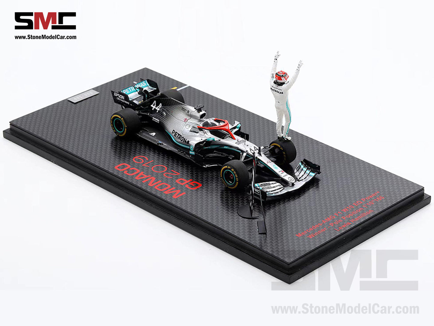 [Pre-Order] Mercedes AMG F1 W10 #44 Lewis Hamilton Monaco GP 2019 World Champion 1:43 Spark Figure Edition