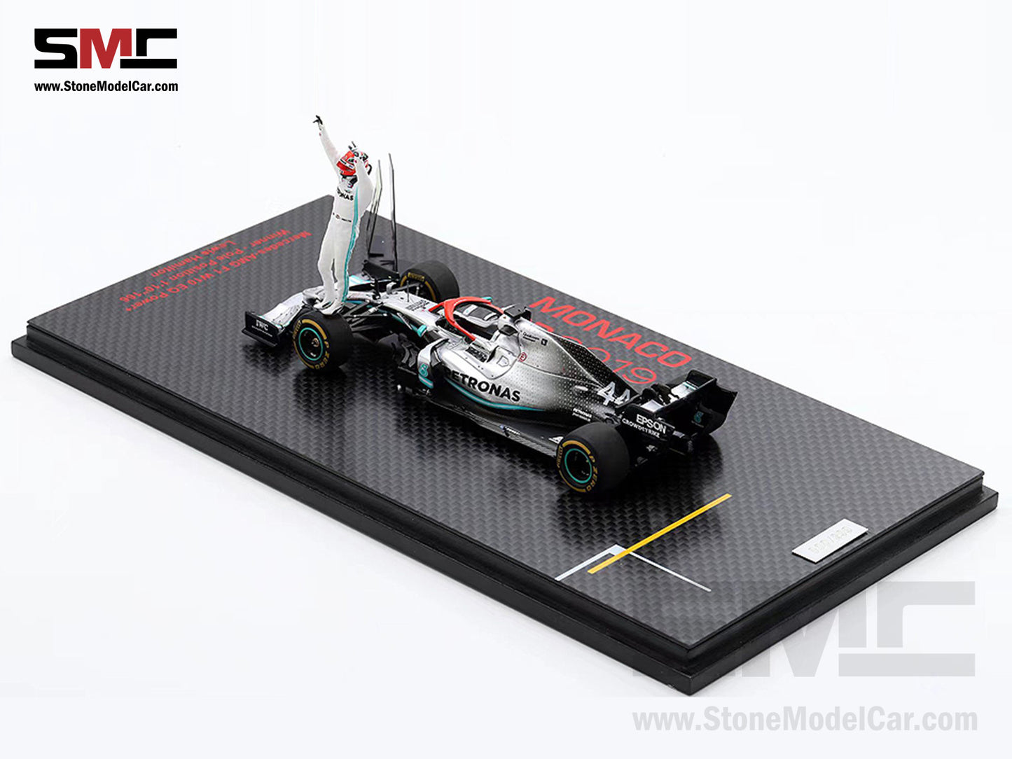 [Pre-Order] Mercedes AMG F1 W10 #44 Lewis Hamilton Monaco GP 2019 World Champion 1:43 Spark Figure Edition