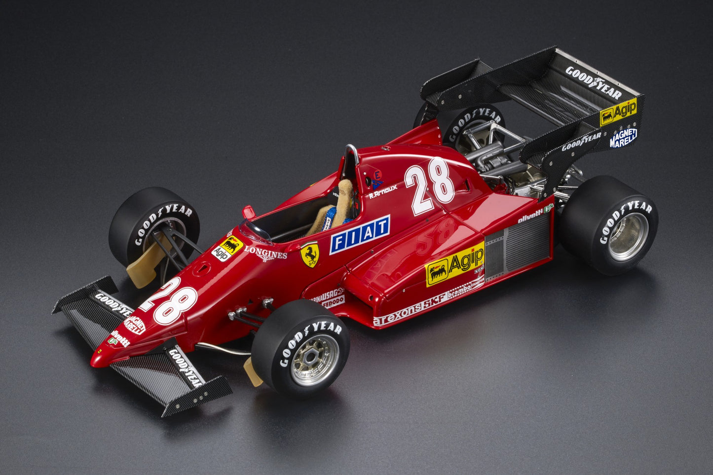 Ferrari F1 126C3 #28 René Arnoux Fastest lap Winner Dutch 1983 1:18 GP Replicas