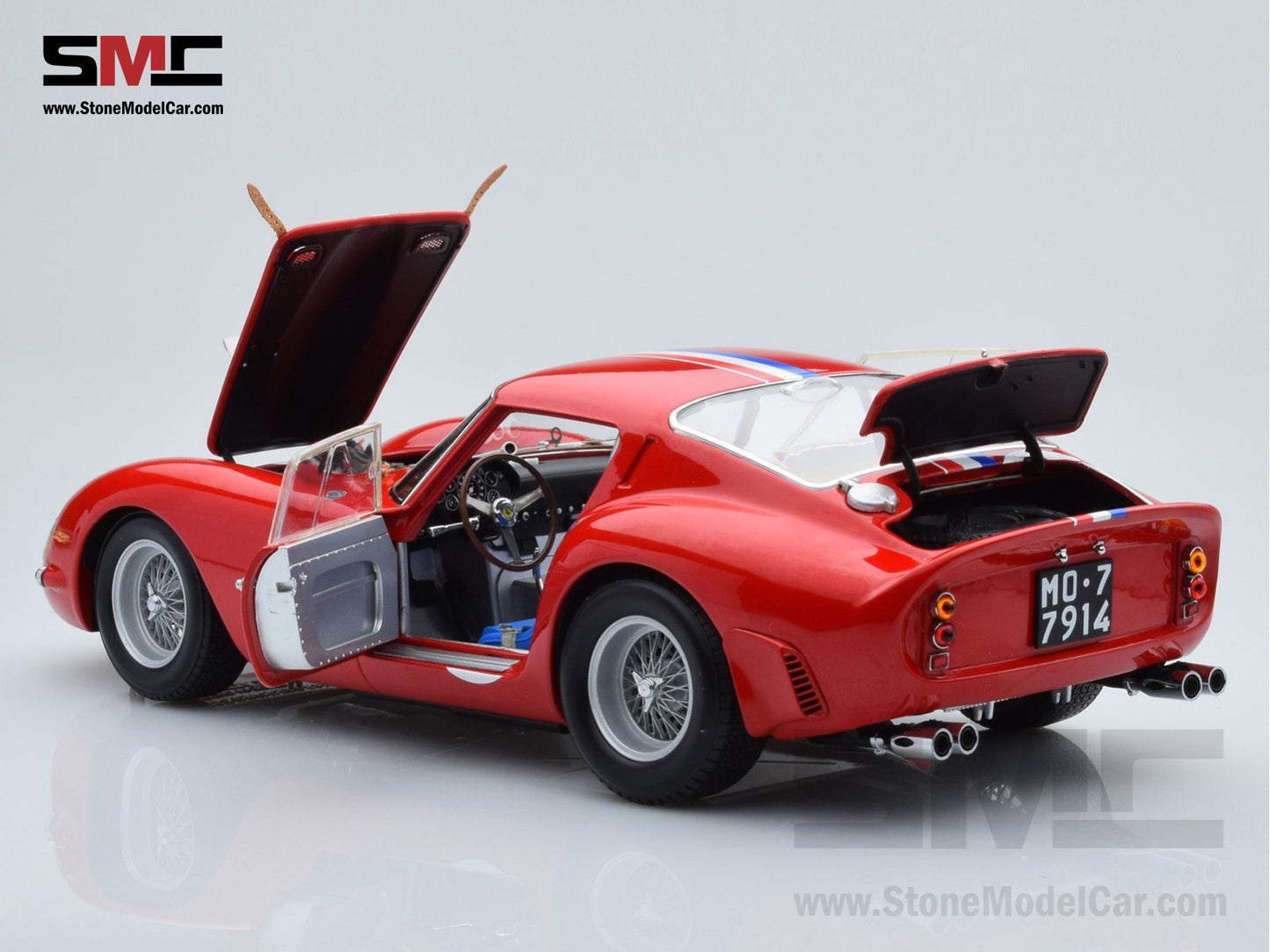Kyosho 1:18 Ferrari 250 GTO #19 2nd (Winner GT3.0 class) 24h Le Mans 1962 08438A
