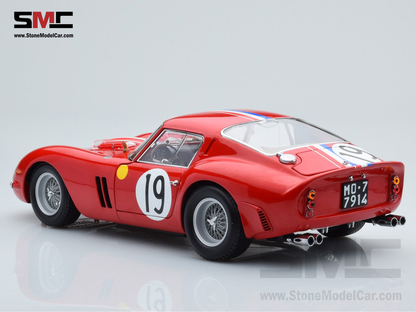 Kyosho 1:18 Ferrari 250 GTO #19 2nd (Winner GT3.0 class) 24h Le Mans 1962 08438A