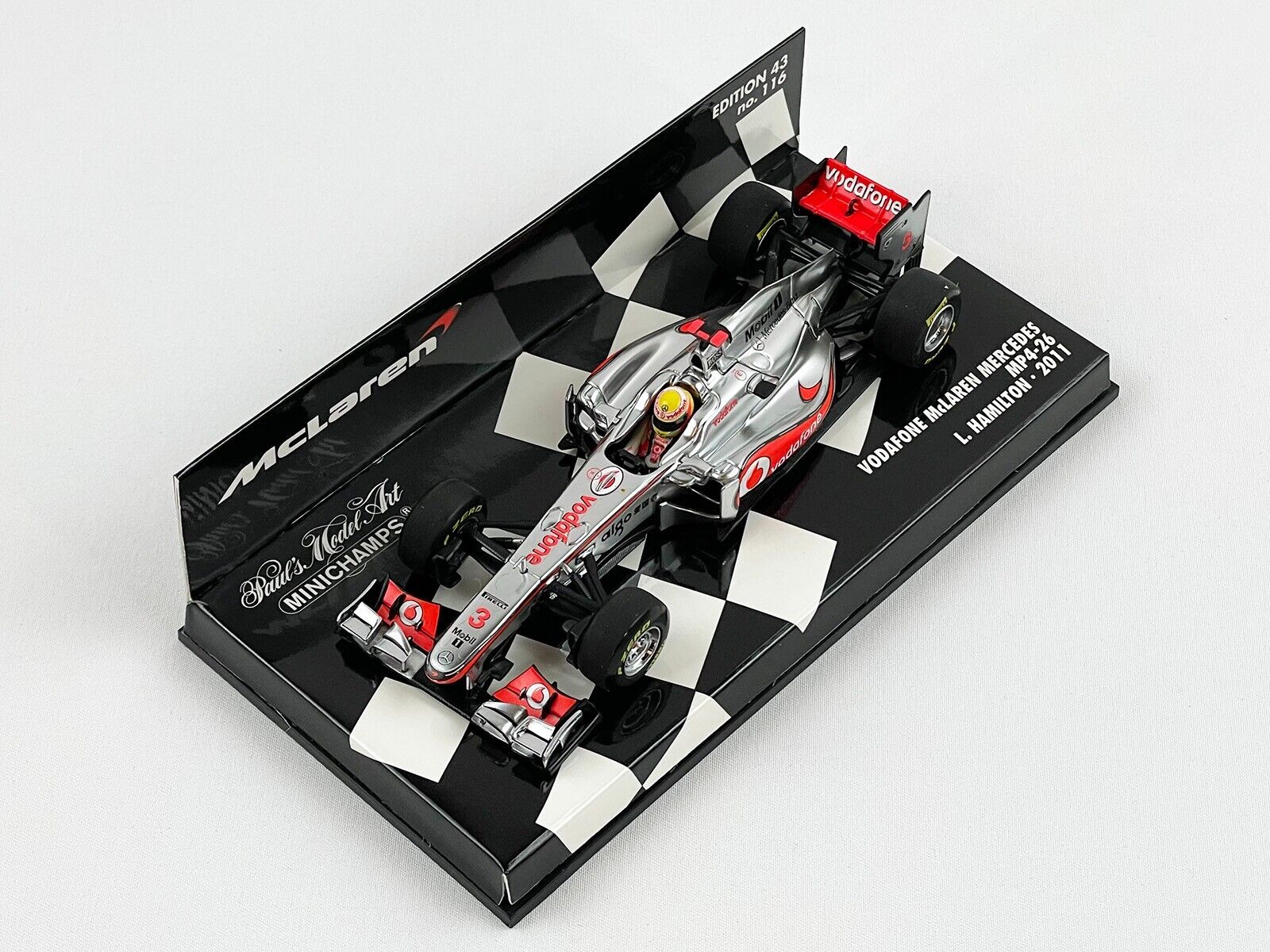 Vodafone Mclaren Mercedes F1 MP4-26 #3 Lewis Hamilton Season 2011  MINICHAMPS 1:43