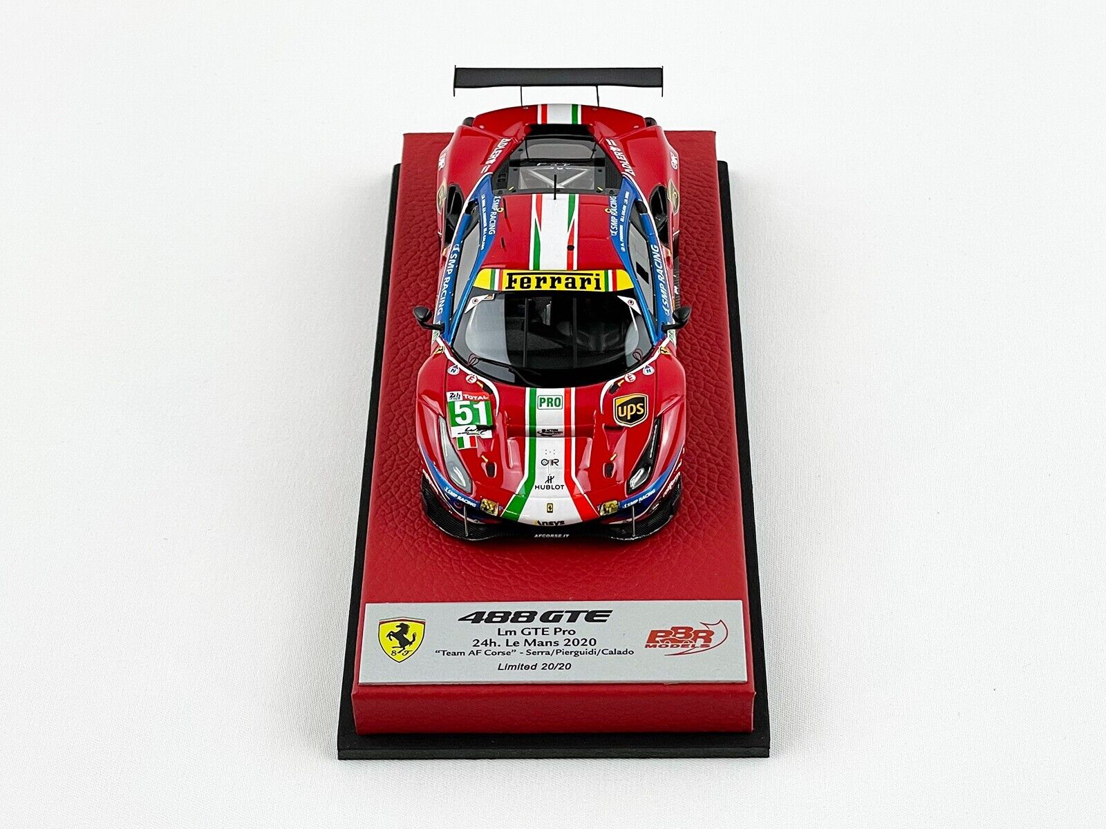 BBR PREMIUM 1:43 Ferrari 488 LM GTE PRO Team AF Corse #51 24H Le Mans 2020