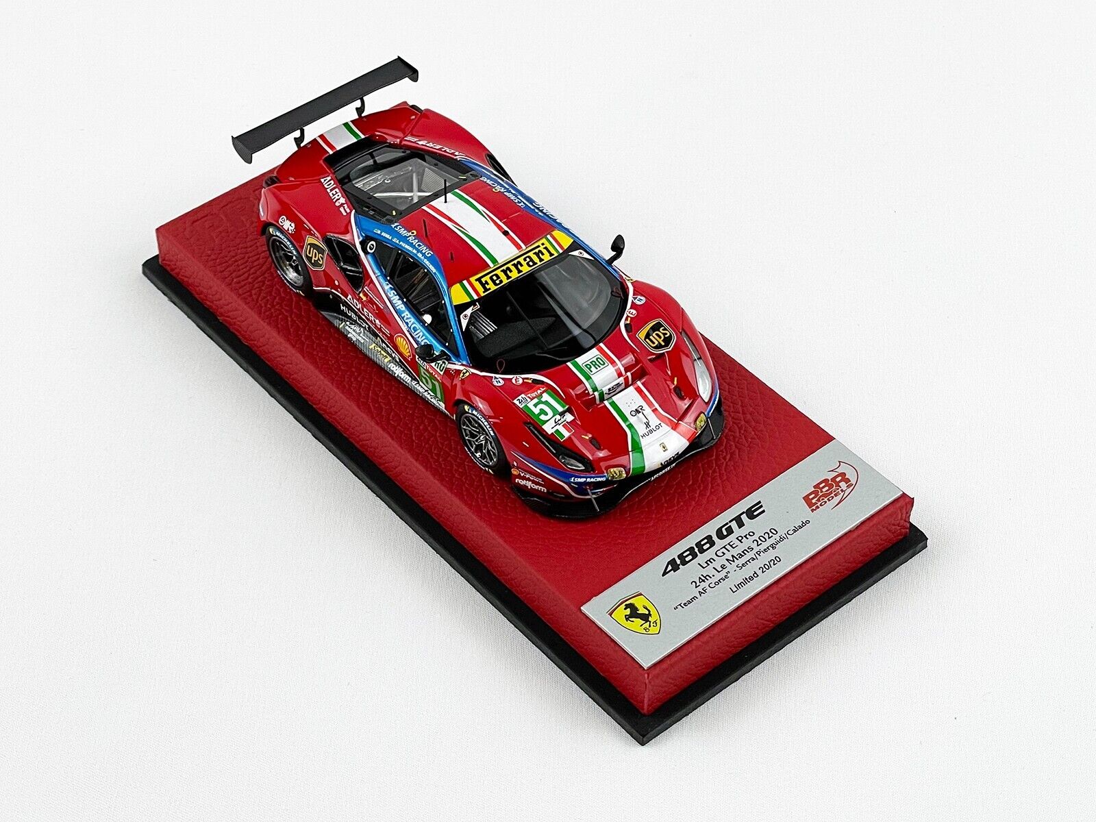 BBR PREMIUM 1:43 Ferrari 488 LM GTE PRO Team AF Corse #51 24H Le Mans 2020