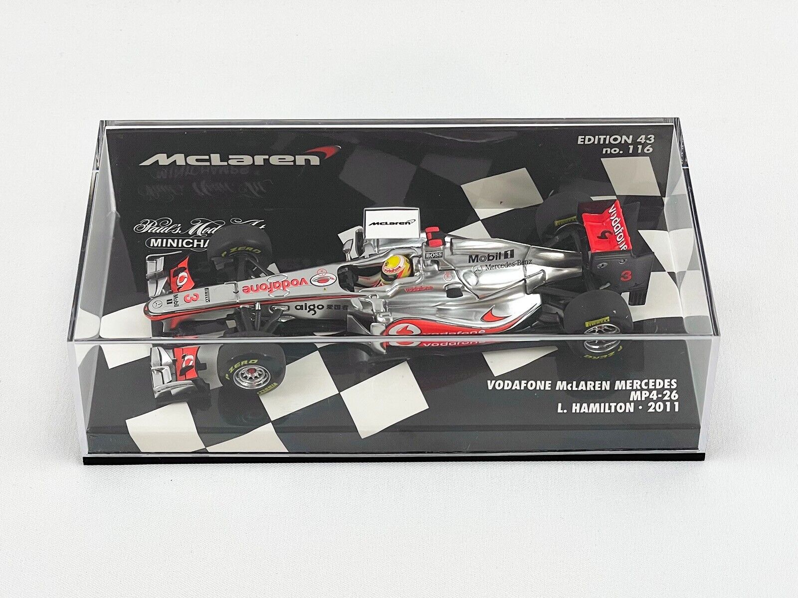 Vodafone Mclaren Mercedes F1 MP4-26 #3 Lewis Hamilton Season 2011  MINICHAMPS 1:43