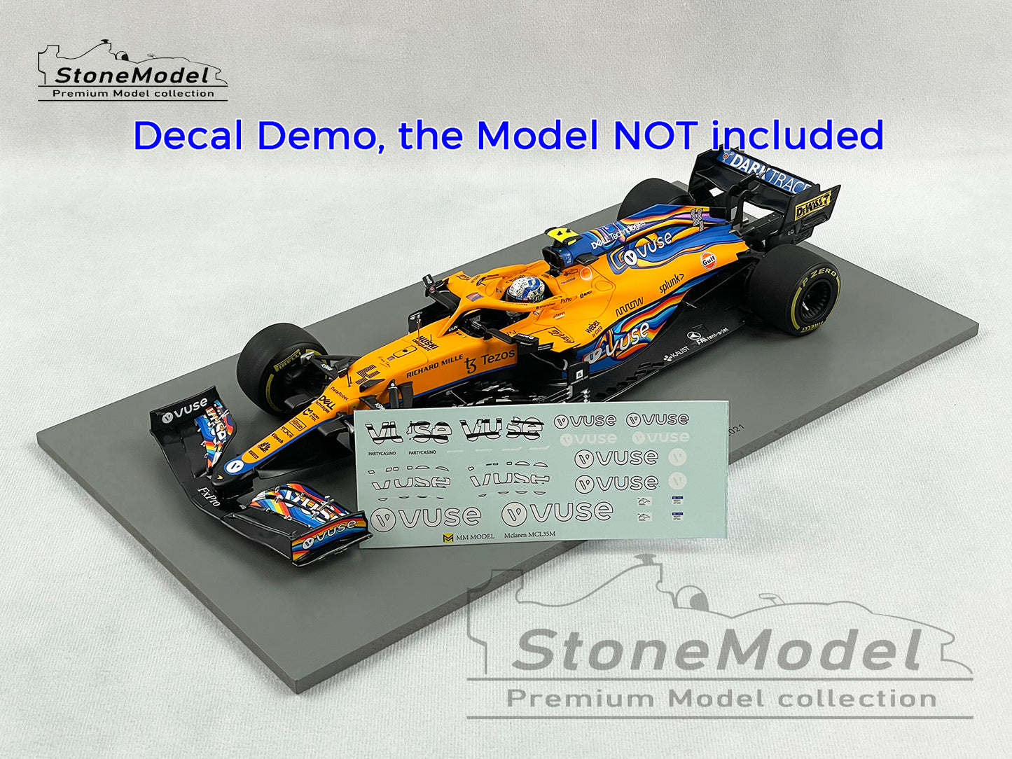 Decal for 1:18 Art Livery Mclaren F1 MCL35M Abu Dhabi 2021 MINICHAMPS & Spark