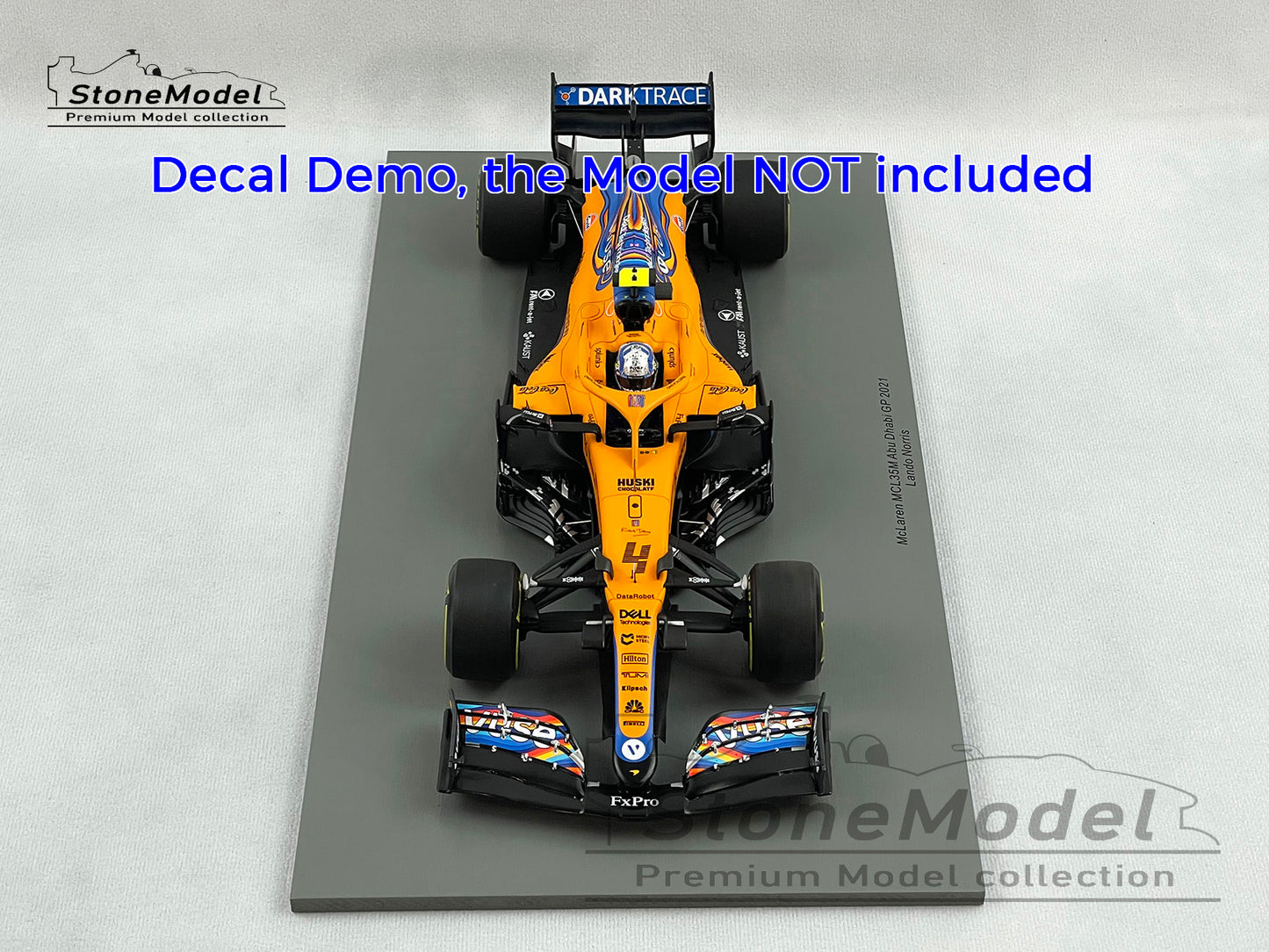 Decal for 1:18 Art Livery Mclaren F1 MCL35M Abu Dhabi 2021 MINICHAMPS & Spark