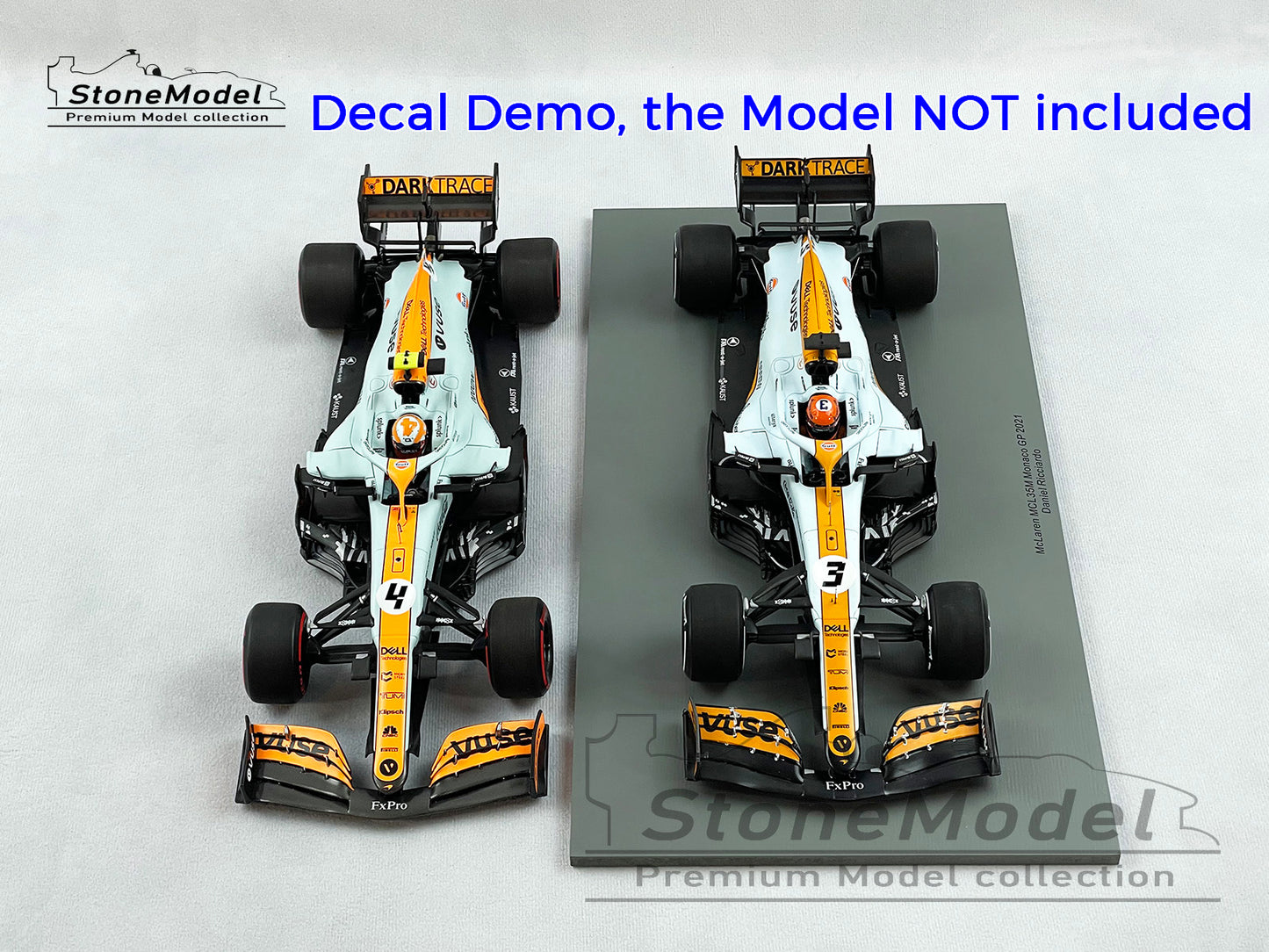 Decal for 1:18 Gulf Livery Mclaren F1 MCL35M Monaco GP 2021 MINICHAMPS & Spark