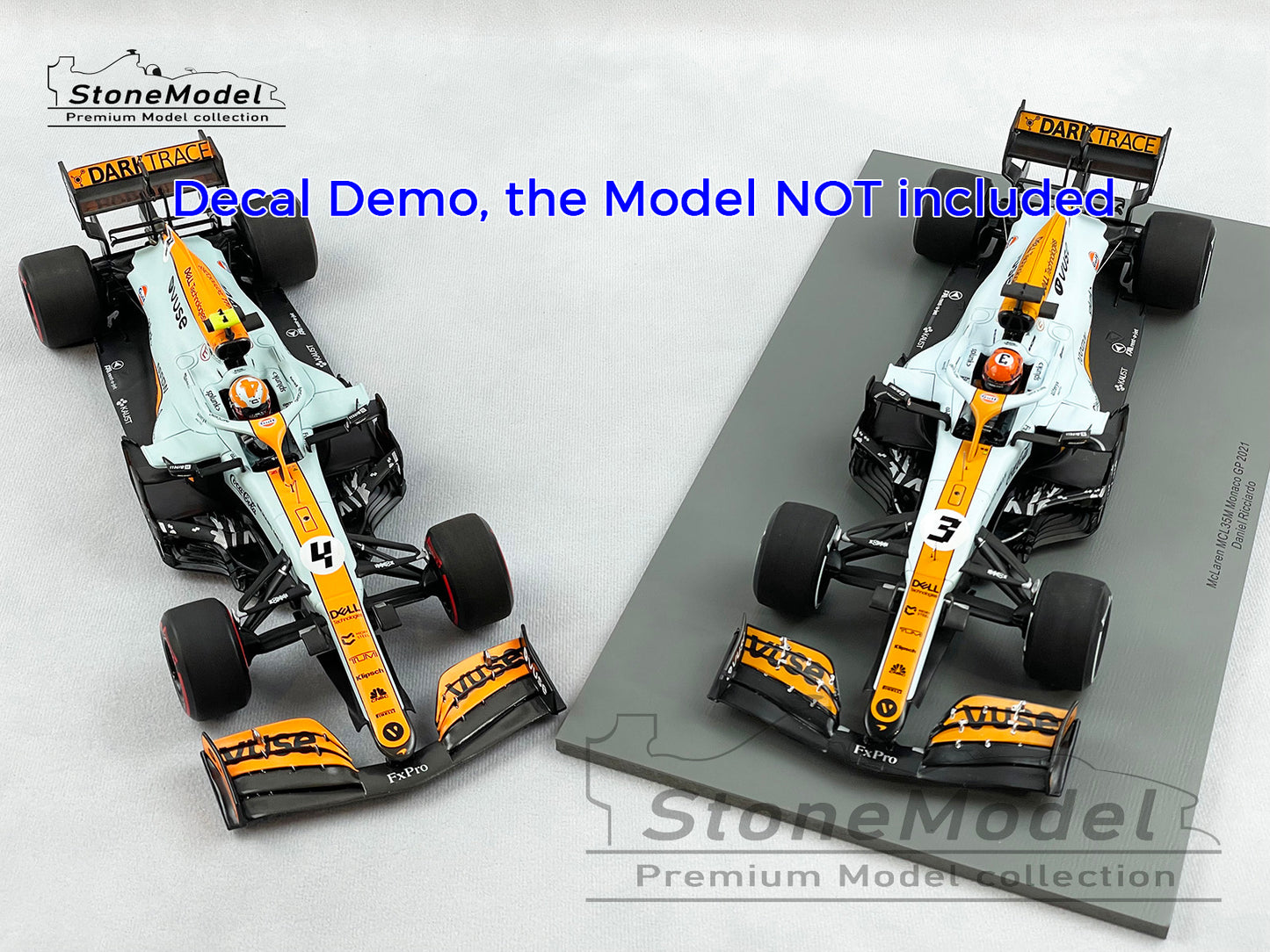 Decal for 1:18 Gulf Livery Mclaren F1 MCL35M Monaco GP 2021 MINICHAMPS & Spark