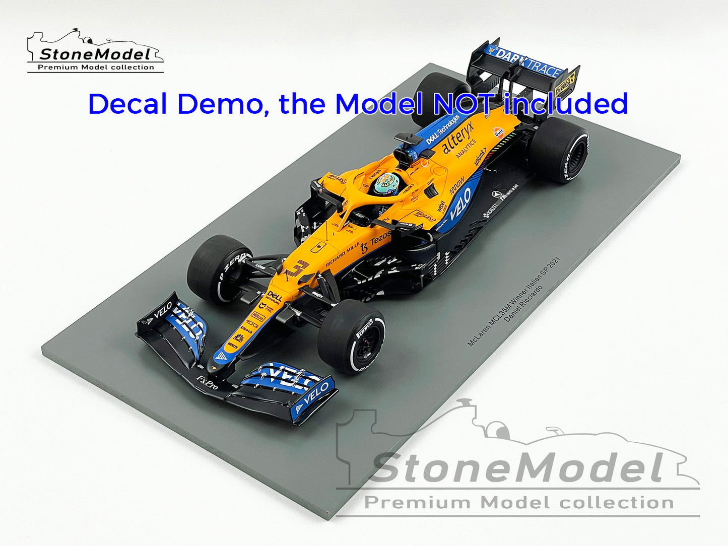 Decal for 1:18 Mclaren F1 MCL35M Italy 2021 Norris Ricciardo MINICHAMPS & Spark