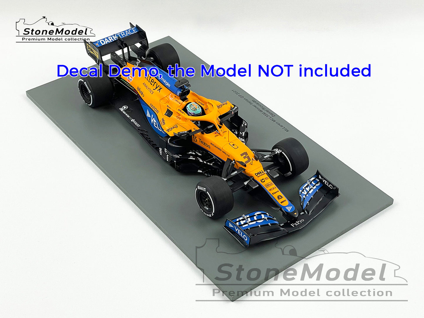 Decal for 1:18 Mclaren F1 MCL35M Italy 2021 Norris Ricciardo MINICHAMPS & Spark