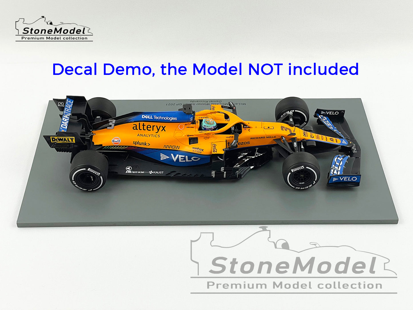 Decal for 1:18 Mclaren F1 MCL35M Italy 2021 Norris Ricciardo MINICHAMPS & Spark