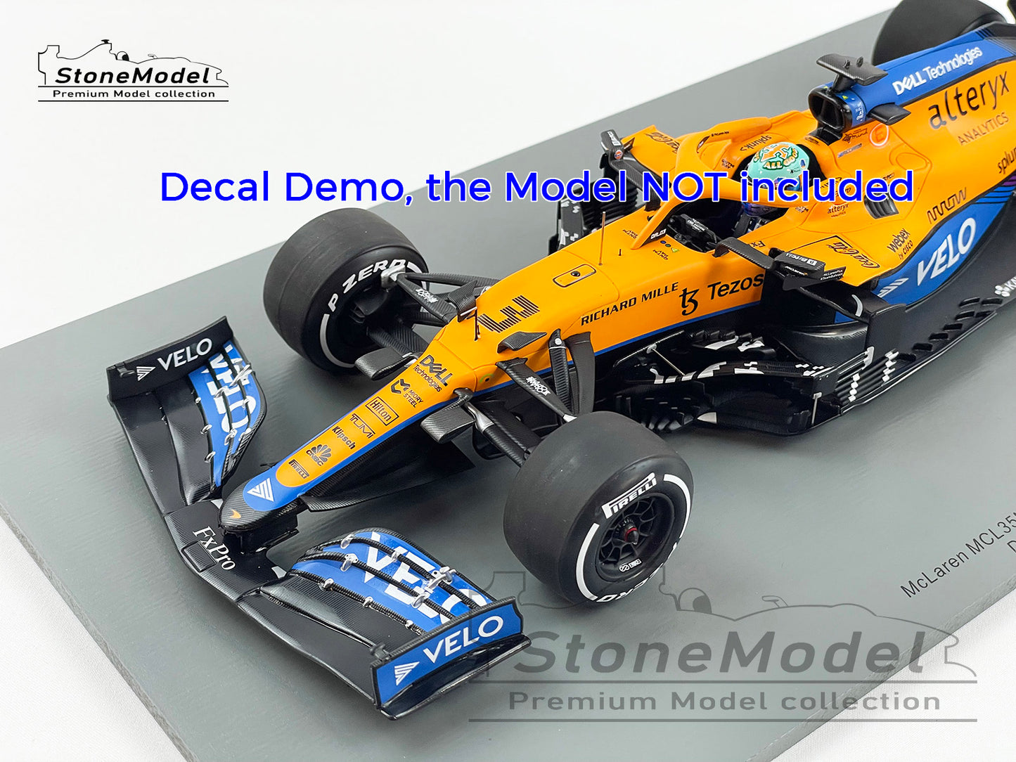 Decal for 1:18 Mclaren F1 MCL35M Italy 2021 Norris Ricciardo MINICHAMPS & Spark