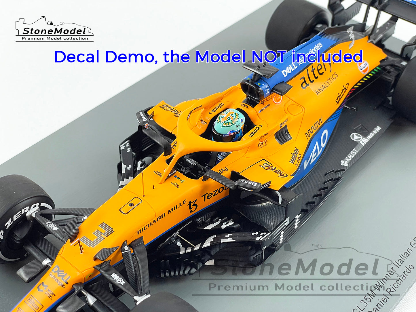 Decal for 1:18 Mclaren F1 MCL35M Italy 2021 Norris Ricciardo MINICHAMPS & Spark