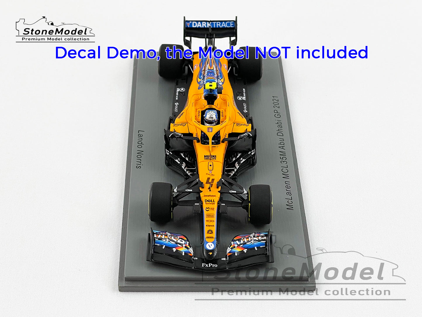 Decal for 1:43 Art Livery Mclaren F1 MCL35M Abu Dhabi 2021 MINICHAMPS & Spark