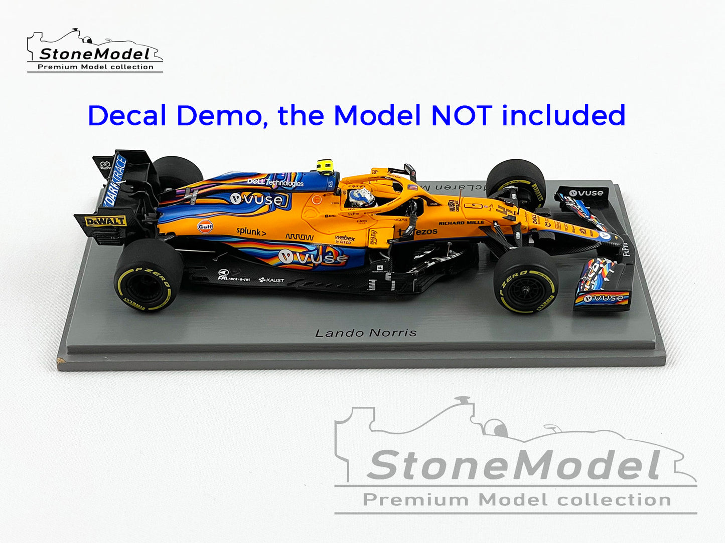 Decal for 1:43 Art Livery Mclaren F1 MCL35M Abu Dhabi 2021 MINICHAMPS & Spark