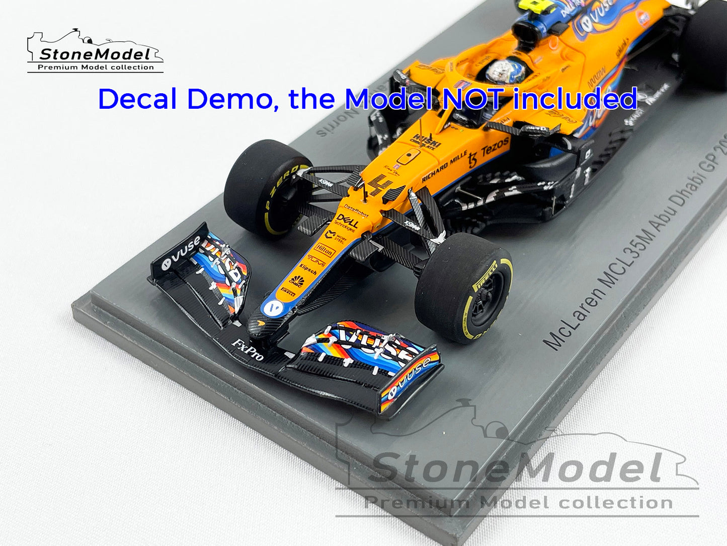 Decal for 1:43 Art Livery Mclaren F1 MCL35M Abu Dhabi 2021 MINICHAMPS & Spark