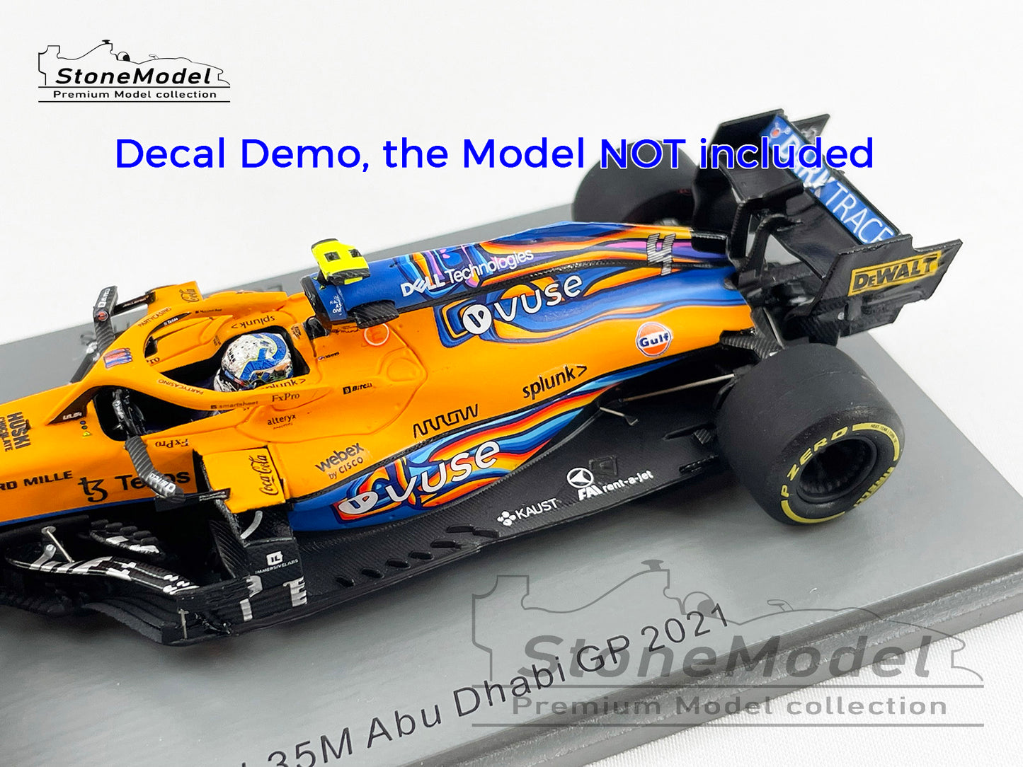 Decal for 1:43 Art Livery Mclaren F1 MCL35M Abu Dhabi 2021 MINICHAMPS & Spark