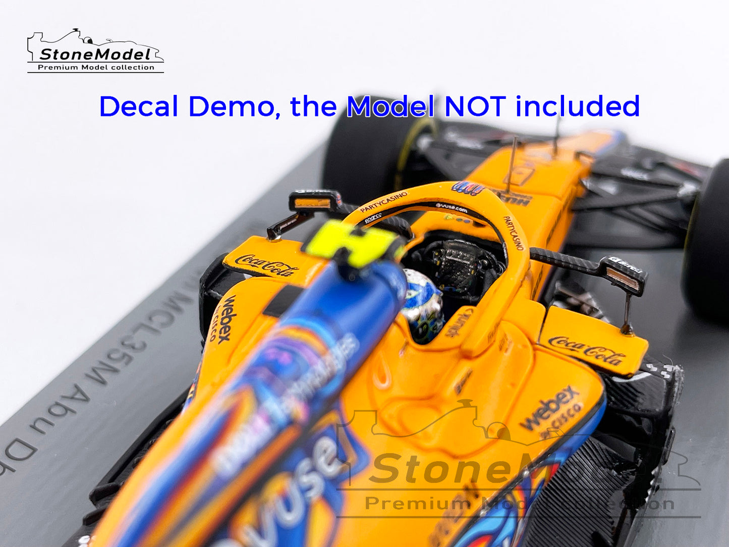 Decal for 1:43 Art Livery Mclaren F1 MCL35M Abu Dhabi 2021 MINICHAMPS & Spark