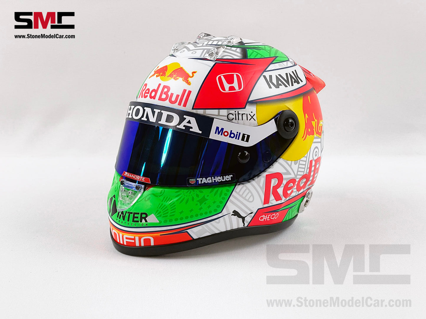 Red Bull F1 RB16B #11 Sergio Perez Mexico GP Podium 2021 Schuberth 1:2 Helmet