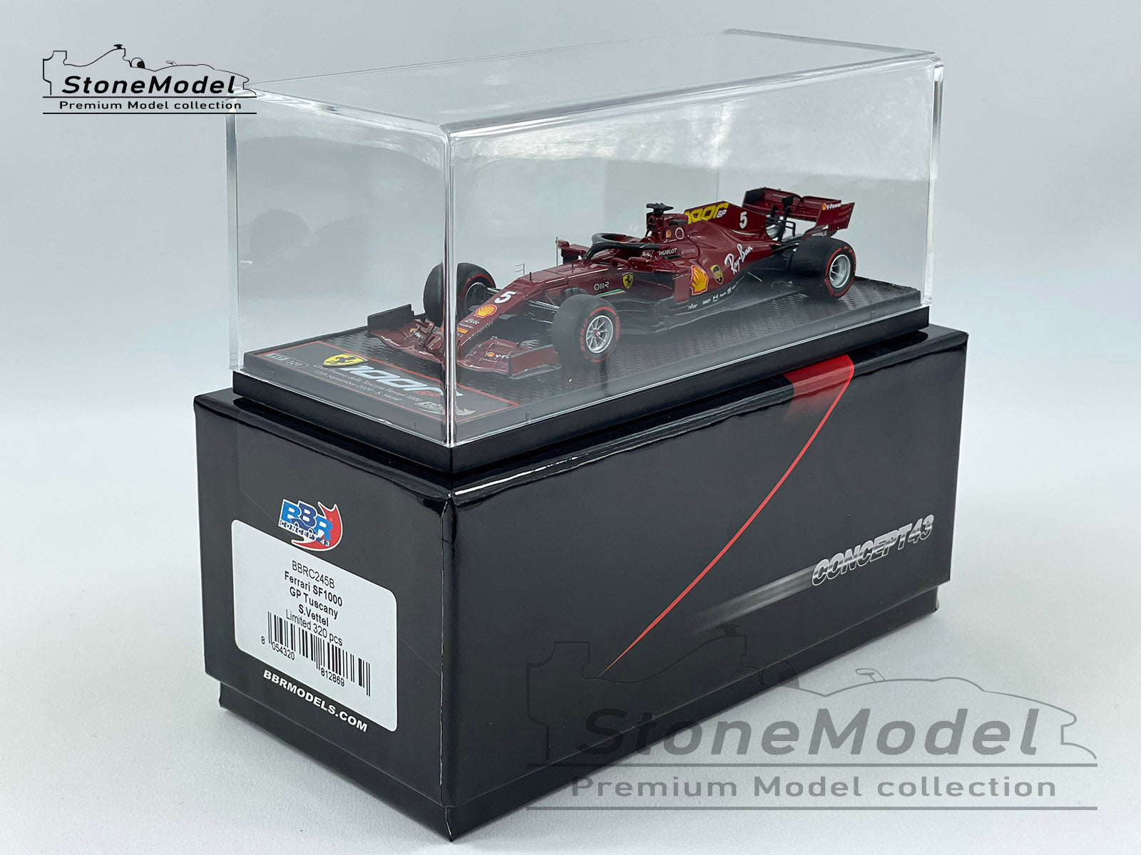 Ferrari F1 SF1000 #5 Sebastian Vettel Tuscan 2020 Mugello 1000th 1:43 BBR  BBRC245B