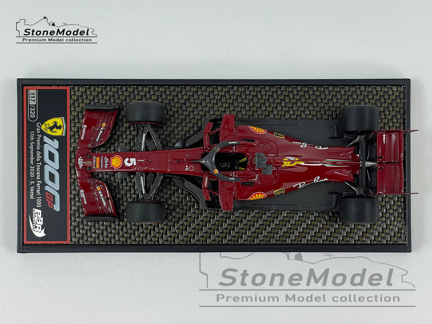 Ferrari F1 SF1000 #5 Sebastian Vettel Tuscan 2020 Mugello 1000th 1:43 BBR BBRC245B