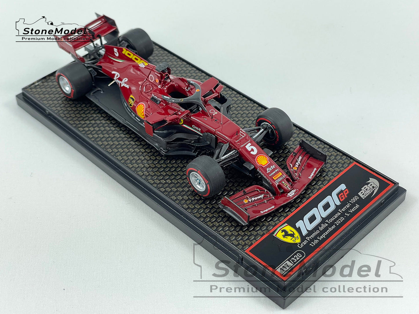 Ferrari F1 SF1000 #5 Sebastian Vettel Tuscan 2020 Mugello 1000th 1:43 BBR BBRC245B