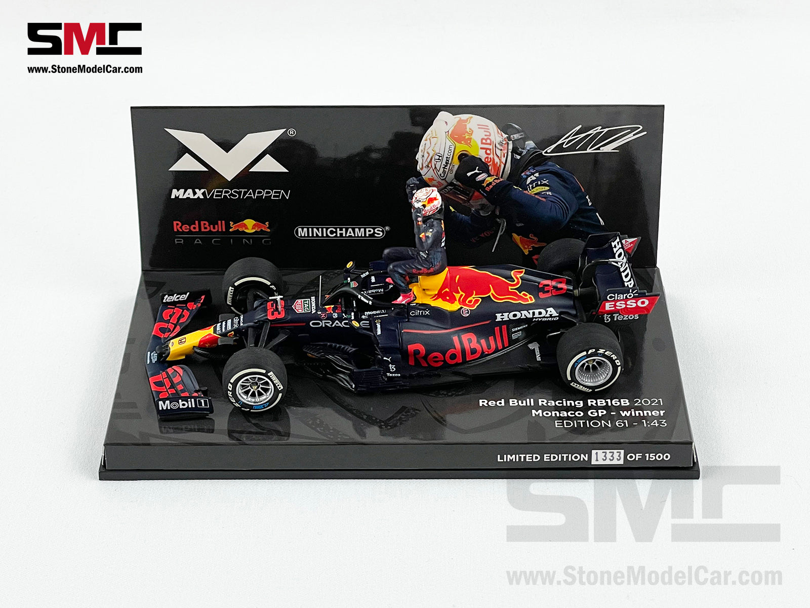 2021 F1 World Champion #33 Max Verstappen Red Bull RB16B Monaco GP 