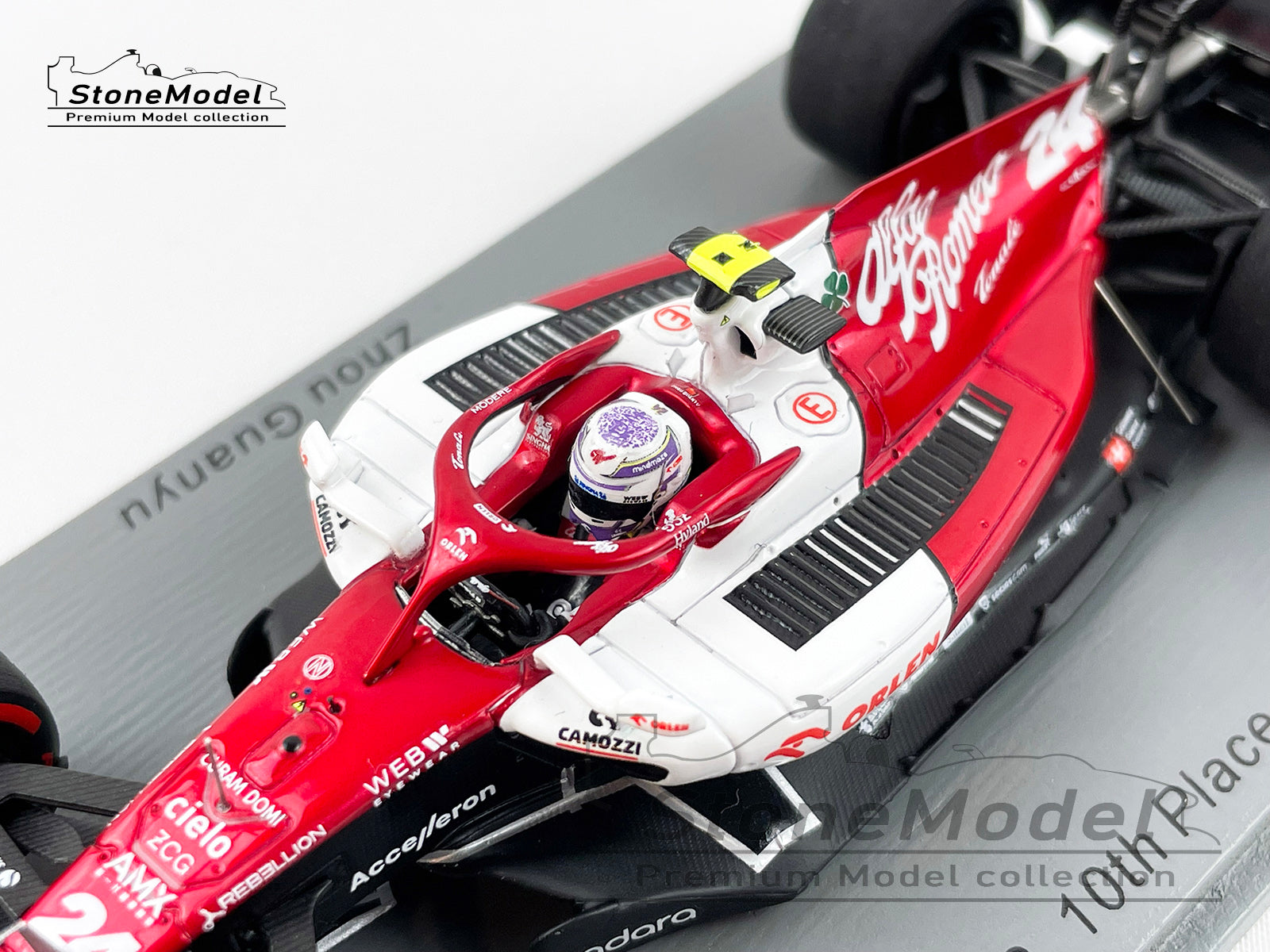 2022 Alfa Romeo Sauber F1 C42 #24 Zhou Guanyu Bahrain GP 10th 1st Point  1:43 Spark