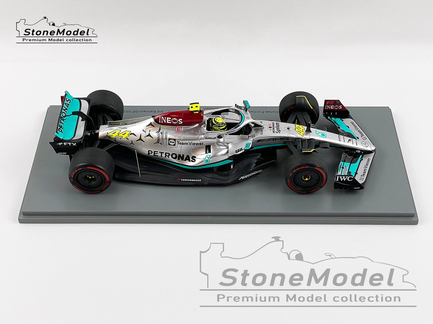 2022 Mercedes F1 W13 #44 Lewis Hamilton Bahrain GP 1st Podium 1:18 Spark 18S745