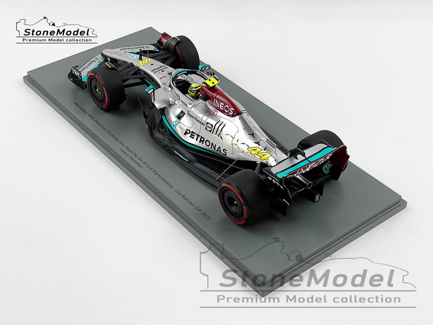 2022 Mercedes F1 W13 #44 Lewis Hamilton Bahrain GP 1st Podium 1:18 Spark 18S745